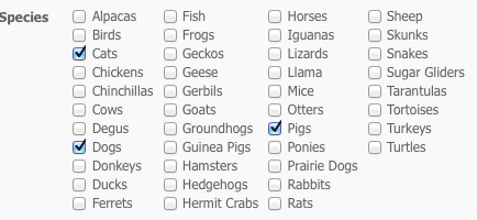 Available Species to be enabled